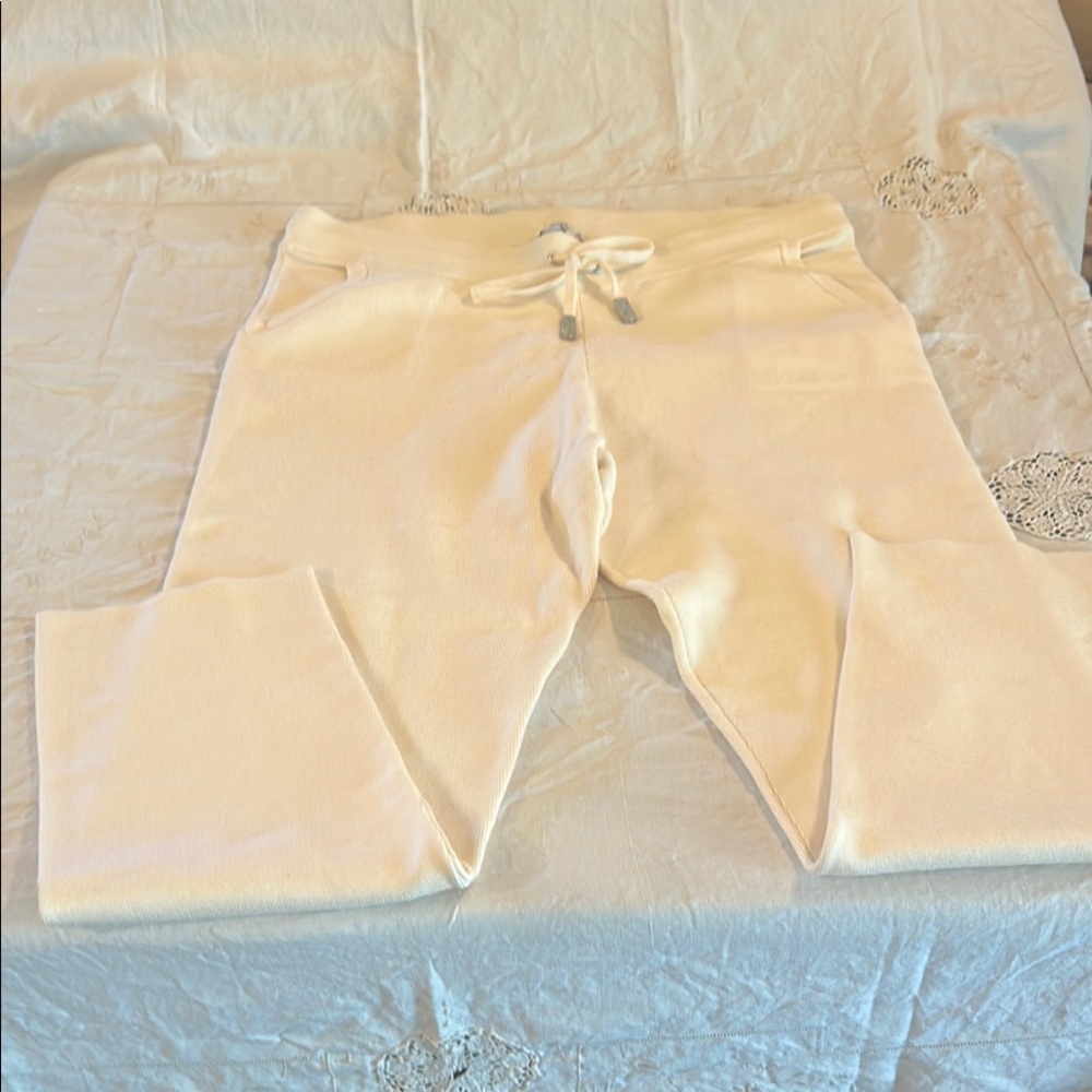 Chico's Cream knot Soft Drawstring Waist Relaxed Fit sz L or 2